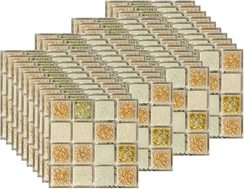 EasyLife - 40 adesivi per piastrelle da parete, 10 x 10 cm, impermeabili e autoadesivi, per cucina e bagno - Honorern