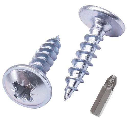 SKIR'CO 30 viti in acciaio zincato 6,0 x 25 mm argento legno viti in metallo, testa wafer, Pozidriv, autofilettanti - Honorern