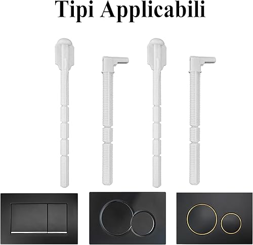 Kit di Tige di Comando per Meccanismo di Scarico,Compatibile con Geberit Sigma 241.874.00.1,Componente di Tiga di Poussée per Sostituire il Meccanismo di Attivazione della Piastra di Scarico - Honorern