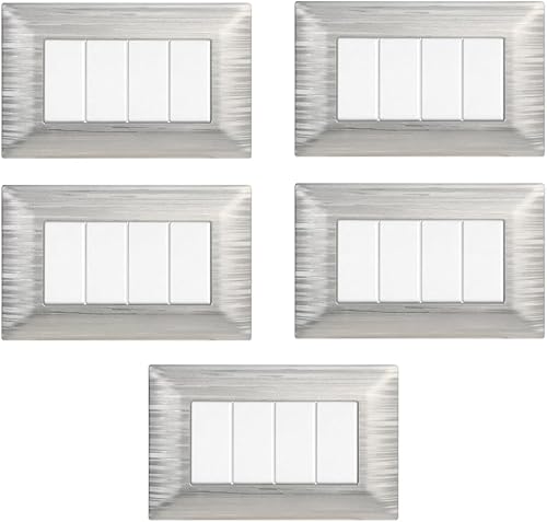 CONFEZIONE DA 10 PLACCHE IN PLASTICA SATINATA, COMPATIBILE CON BTICINO MATIX, 3 MODULI/POSTI, COLORE NERO, TECNOPOLIMERO, DESIGN ELEGANTE E MODERNO, PER INTERRUTTORI/PRESE, SERIE CIVILE - Honorern