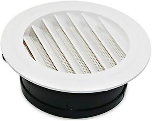 Vogueing - Copertura circolare per griglia di ventilazione, in plastica ABS, colore: bianco e nero, per uso domestico - Honorern