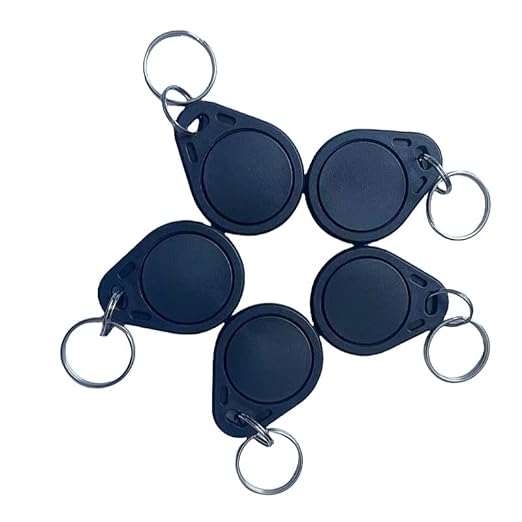 UID Tag Keyfob 13,56 MHz variabile scrivibile riscrivibile (confezione da 5) (nero) - Honorern
