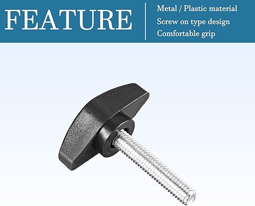 M6 x 35mm Filettatura Blocco Maniglia Impugnatura x 8pz T-Forma Vite Pomello Mano Manopole Sostituzione - Honorern