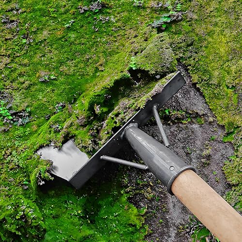 Pala per La Pulizia Del Giardino, Pala di Pulizia Multifunzionale, per la Cura del Prato All'aperto (23 cm Senza Manico in Legno) - Honorern