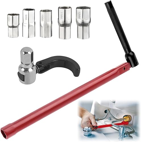 Chiave Rubinetto Lavello, 7 PCS 8-12 mm Chiave per Rubinetto Sottolavello,Chiave a Tubo per Rubinetti,Chiave per Dadi Rubinetti, Utensile per L'installazione dei Rubinetti per Sanitarie - Honorern