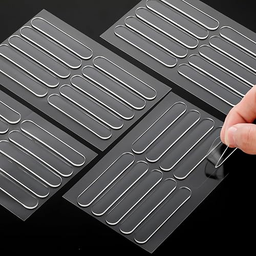 40 strisce in silicone autoadesive, paraurti per mobili, trasparenti, cuscinetti elastici, in silicone, per porte, cassetti, armadi, copriwater - Honorern