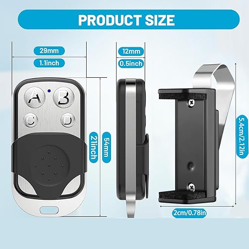 Telecomando Universale Cancello, Telecomando Cancello, Telecomando Con Staffa Fissa Telecomando Cancello Came, Telecomando Cancello Portata Estesa Fino a 50m - Honorern