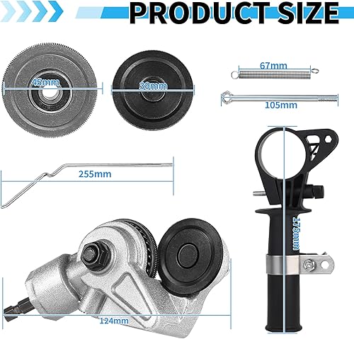Cesoia Per Lamiera Cesoie Elettriche Per Metallo Per Avvitatori A Batteria Con Ruota Dentata Ricambi Aggiornamento Di Terza Generazione Per Il Taglio Di Ferro, Acciaio, Rame, Alluminio - Honorern
