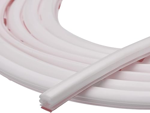 Tempo Striscia Tenuta Porta Striscia, 6 Metri x 10mm x 15mm Auto Adesivo Striscia Tenuta Gomma per 12-14mm Divario, per Finestra e Porta Insonorizzazione (Bianco) - Honorern