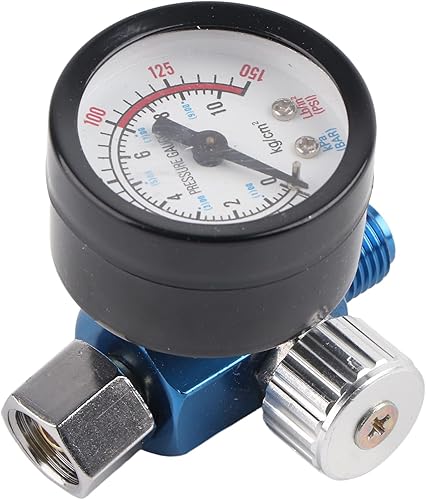 Valvola di Regolazione del Compressore D'aria con Manometro, Porta Filettata G1/4 per Collegare Pistole per utensili pneumatici per utensili pneumatici, Kit Regolatore di Pressione Dell'aria - Honorern