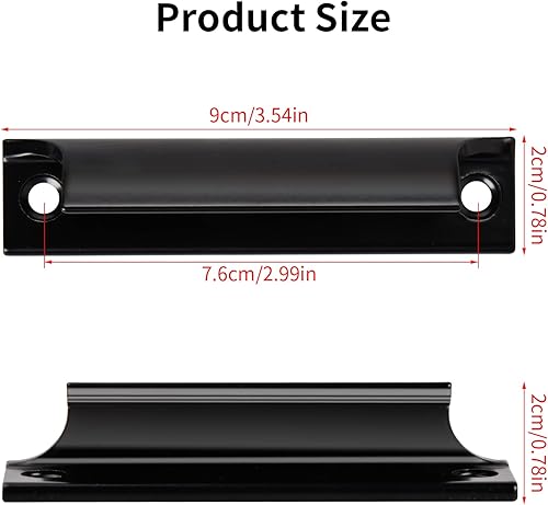 2 pezzi Maniglia per Porta Scorrevole, Maniglia Porta Esterna Maniglia Finestra Alluminio Maniglia Porta Interna, Maniglie per Mobili da Cucina, per Porte Balcone, Porte Scorrevoli, Cassetti - Honorern