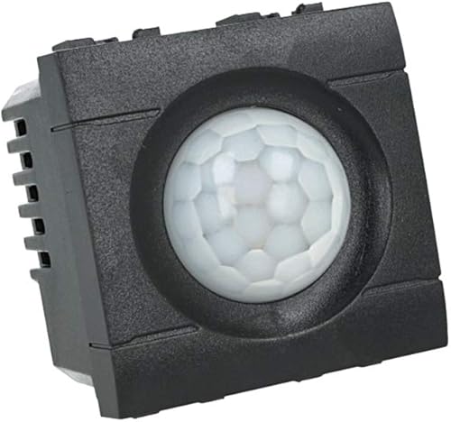 Sensore Infrarossi Movimento Da Incasso 2M Nero Compatibile con Bticino Living - Honorern