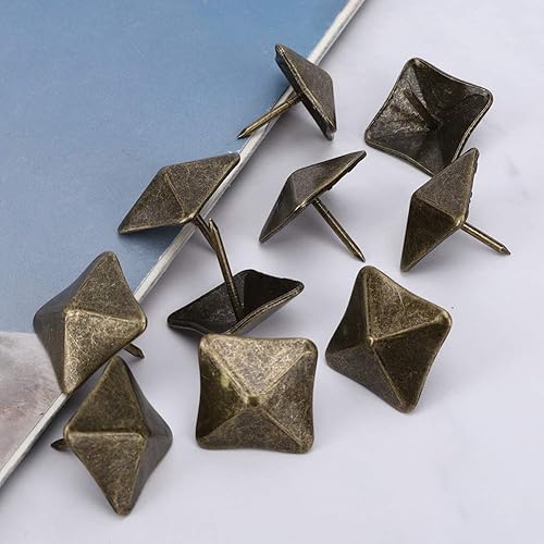 50Pcs Chiodi per tappezzeria Chiodi per mobili in ottone antico Perni Chiodo quadrato a testa larga Chiodi per tappezzeria antichi Chiodi per mobili(19mm*20mm) - Honorern