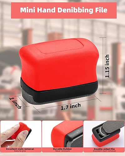 Denibbing - Lima per vernice, per rimuovere rapidamente le imperfezioni della vernice, mini lama a due lati per riparare la vernice ritenuta, macchie su auto, tavole da disegno (rosso) - Honorern