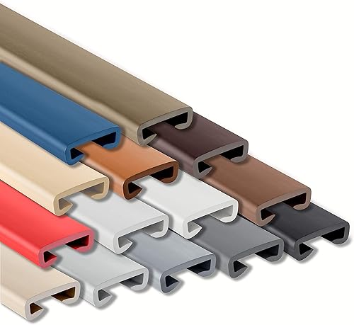 Listello per ringhiera PVC elastico adatto alla balaustra delle scale - Corrimano, 40x8mm, Marrone scuro - Honorern