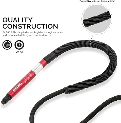 Neiko® 10649 a air-powered micro smerigliatrice, matita tipo con capacità di 54,000 rpm | 1/20,3 cm - Honorern