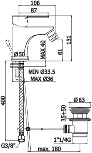 Red miscelatore bidet - Honorern