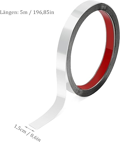 Striscia da muro, autoadesiva, strisce decorative, per decorare stanze e soggiorni (oro) - Honorern