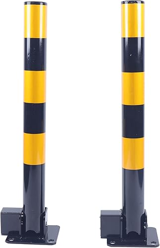 2 paletti per parcheggio, richiudibili, con serratura, 600 mm di altezza - Honorern