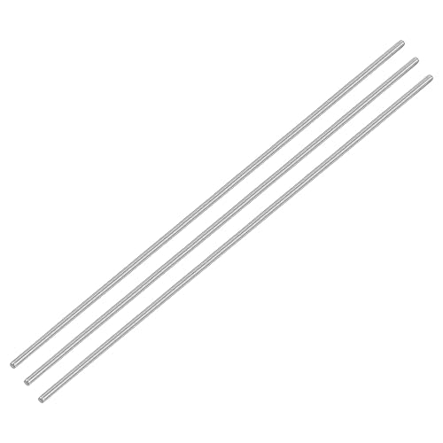 3pz Asta Filettata Intera, M5 x 400mm Acciaio Inossidabile 304 Borchie Barra Filettatura Destra M5-0.8 Filo di Pece per Assemblaggio Mobili Macchinari - Honorern