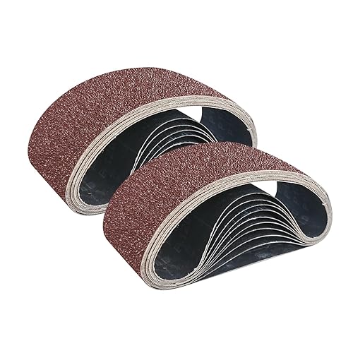 GZKTY Nastri abrasivi, 75 x 533 mm, set da 25 pezzi, grana (P80 x 5, P120 x 5, P150 x 5, P240 x 5, P320 x 5), per levigatrice a nastro - Honorern