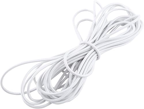 Corda Elastica 5mm, Cordoncino Elastico 5mm, Cavo Elastico Da 10 M, Corda Elastica Elasticizzata, Cravatta Antiurto Per Artigianato Fai-da-te, Campeggio, Ponte Per Kayak(bianca) - Honorern