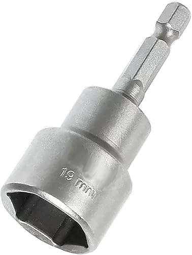 Set di chiavi a bussola magnetiche con codolo esagonale da 5-19 mm, per trapani, avvitatori e adattatori., grigio - Honorern