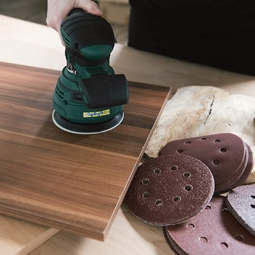 Navaris Dischi abrasivi 150mm 100 pezzi - 10x P40/60/80/100/120/180/240/280/320/400 - Carta abrasiva legno metallo - universale per levigatrice Ø150mm - Honorern