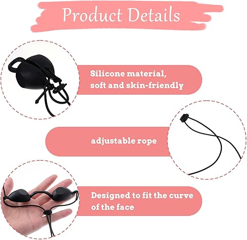 1 Pz Occhiali Solarium, Occhiali abbronzanti Lettino Sole Protezione degli Occhi Laser Occhiali di Sicurezza Neri Occhiali Da Sole Occhiali UV Infrarossi Occhiali Led Eye Mask per Clinica di - Honorern