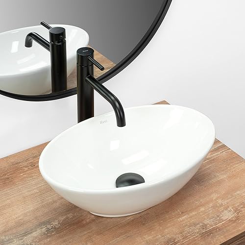 Lavabo da Appoggio Pamela Mini Lavandino bagno 400 x 270 x 145 mm Ceramica (Bianco) - Honorern