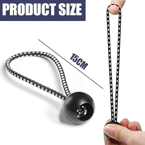 10 Pezzi Corde Elastiche Corde Elastiche A Sfera Da 15 Cm/6 Pollici Corde Di Fissaggio Universali Elastici Fissaggio Elastici Sfera Per Teloni Tende Striscioni Bandiere Bagagli Da Campeggio - Honorern