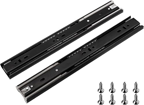 Guide per cassetti, 250 mm, guide estraibili per cassetti, sistema a binario per cassetti (chiusura morbida, 250 mm) - Honorern