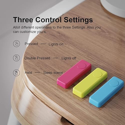 THIRDREALITY ZigBee Smart Button, 3-Way Remote Control, Require Zigbee hub, Work with SmartThings, Aeotec, Hubitat, Home Assistant, Third Reality Hub, Battery Included. - Honorern
