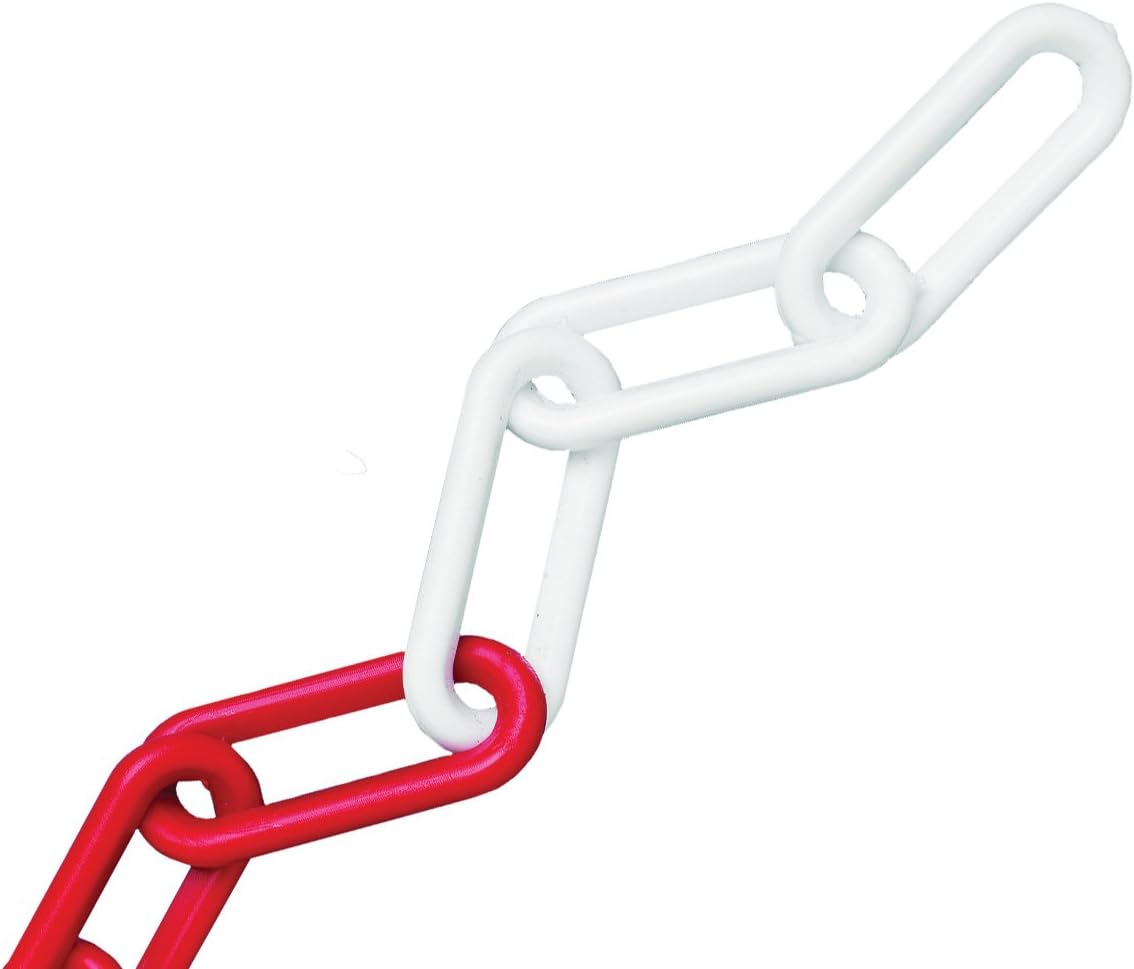 Faithfull - Catena in plastica, 12,5 m, 8 mm, colore: Rosso/Bianco - Honorern