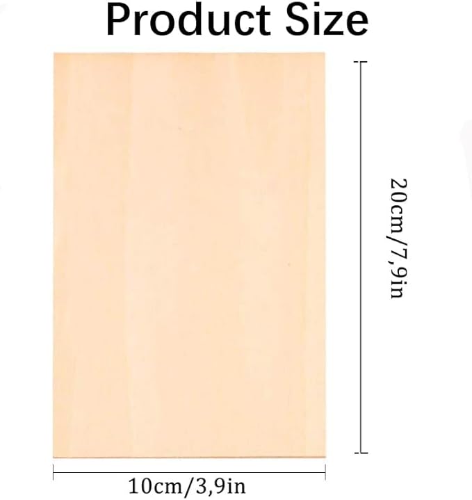 Fogli di compensato, 12 pezzi 100 x 200 x 1,5 mm fogli di legno di balsa, fogli sottili di tiglio, fogli di compensato per aereo fai da te, nave, lavorazione del legno, modello, arti e mestieri - Honorern