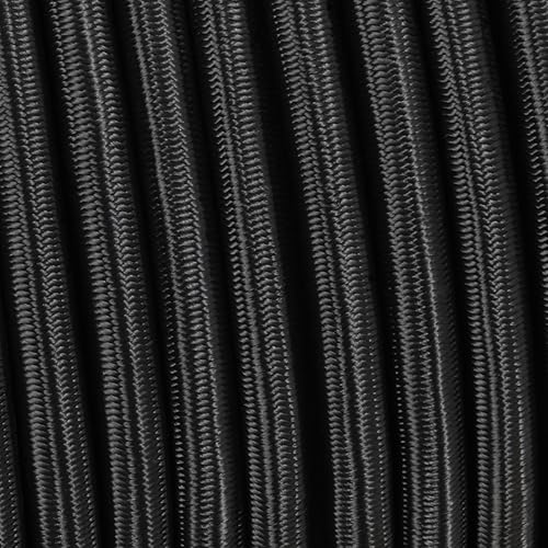 Corderie Italiane 006004066 Treccia elastica nera 6 mm - 10 mt - Honorern