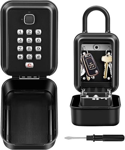 Cassetta di Sicurezza per Chiavi Grande Cassaforte Portachiavi con Codice di Reset 12 Cifre, Portachiavi Impermeabile, Antiruggine, per Interni ed Esterni - Honorern