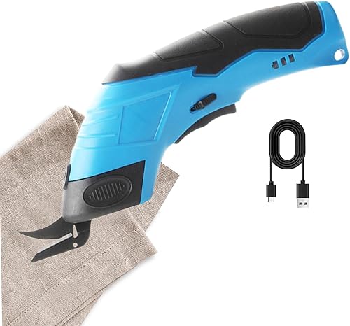 Forbici a batteria per cartone, taglierino per scatole ricaricabile - Forbici elettriche per cartone a batteria - Forbici piccole portatili, taglierino portatile per moquette, feltro, tessuti di coton - Honorern