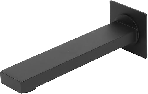 EVTSCAN Bocca di erogazione per Vasca da Bagno Universale in Acciaio Inossidabile Nero Opaco G1/2, Rubinetto per Vasca a Parete - Honorern