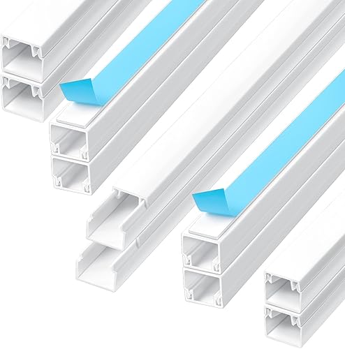Canalina Passacavi, Canalina Passacavi Adesiva, Nascondi Cavi, Per Nascondere Cavi Di Alimentazione, Cavi Degli Altoparlanti O Cavi Tv In Casa O In Ufficio (10mm*10mm,10PCS,4 M) - Honorern