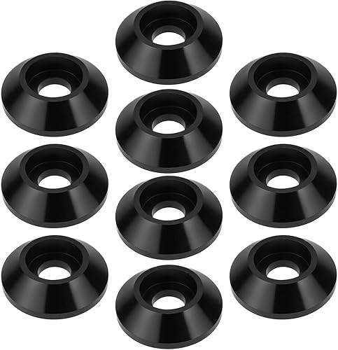 10Pz M6 Bullone A Esagono Incassato Nero Rondella Conica A 45° Rondelle Coniche In Lega Di Alluminio Guarnizione A Testa Svasata Per Applicazioni Di Montaggio Accessori Meccanici Parti - Honorern