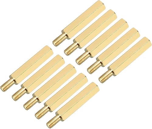 YOKIVE 20pz Ottone Esagono Filettato Distanziatore, Esagonale Distanziatore con Femmina e Maschio Filettatura | Ripara Scheda Madre, Ottimo per Industrie Elettronica (M3 20+6mm) - Honorern