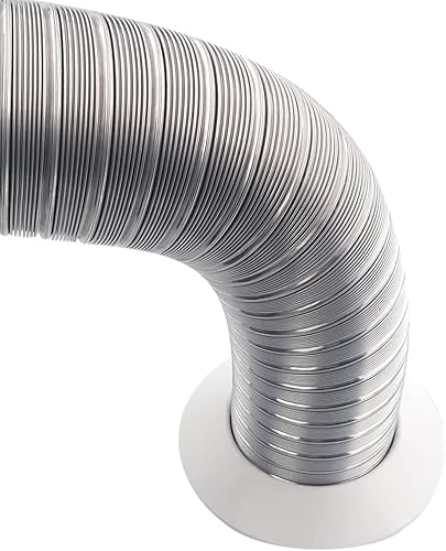 Tubo Flessibile in Alluminio Diametro 70 mm | Pieghevole e Allungabile fino a 1,2 metri | Resiste fino a 250°C | Maggiore Spessore e Resistenza alla Corrosione e all'Usura | Certificato - Honorern