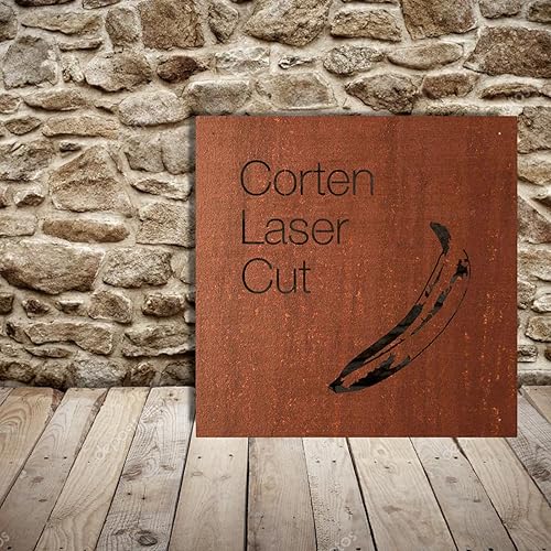 Targa Personalizzata in Metallo CORTEN. Insegna su misura Effetto Ruggine. - Honorern