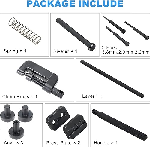 13 pezzi Universale Moto Bike Chain Breaker Splitter Link Rivettatrice Strumento di Riparazione - Honorern