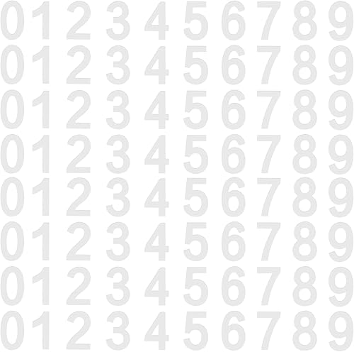 80 Pezzi Bianco Adesivo con Numero per Cassetta Postale Riflettente 1-9 Impermeabile Adesivo con Numero Civico per Indirizzo Decalcomania da Numero 5 cm Adesivo Appiccicoso Famiglia Della - Honorern