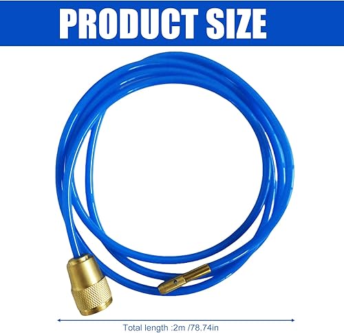 Power Clean, pulitore per tubi ad alta pressione, 2 m, pulitore per tubi ad alta pressione, tubo per la pulizia dei tubi, a spirale di scarico, per M22 M24, con guarnizioni, blu - Honorern