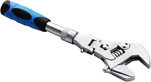 Mumuve Chiave dinamometrica da 10 pollici 5 in 1 Chiave a cricchetto regolabile 180 gradi Chiave pieghevole Strumento manuale di manutenzione per la casa - Honorern