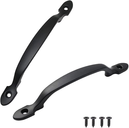 YOUDALIS 2 Pezzi Maniglie per Ante Armadio,Nero Lega di Alluminio Mobili Cucina Maniglies,Maniglia ad Arco per Armadi con Viti per Cassetti, Camera da Letto,160mm - Honorern