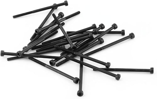 M3 Viti a Testa Cilindrica Esagonale Set 12,9 Acciaio al Carbonio DIN912 4-50mm, Filettatura Completa, Finitura Semplice(M3*50mm(parzialmente filettata)-24Pz / Set) - Honorern